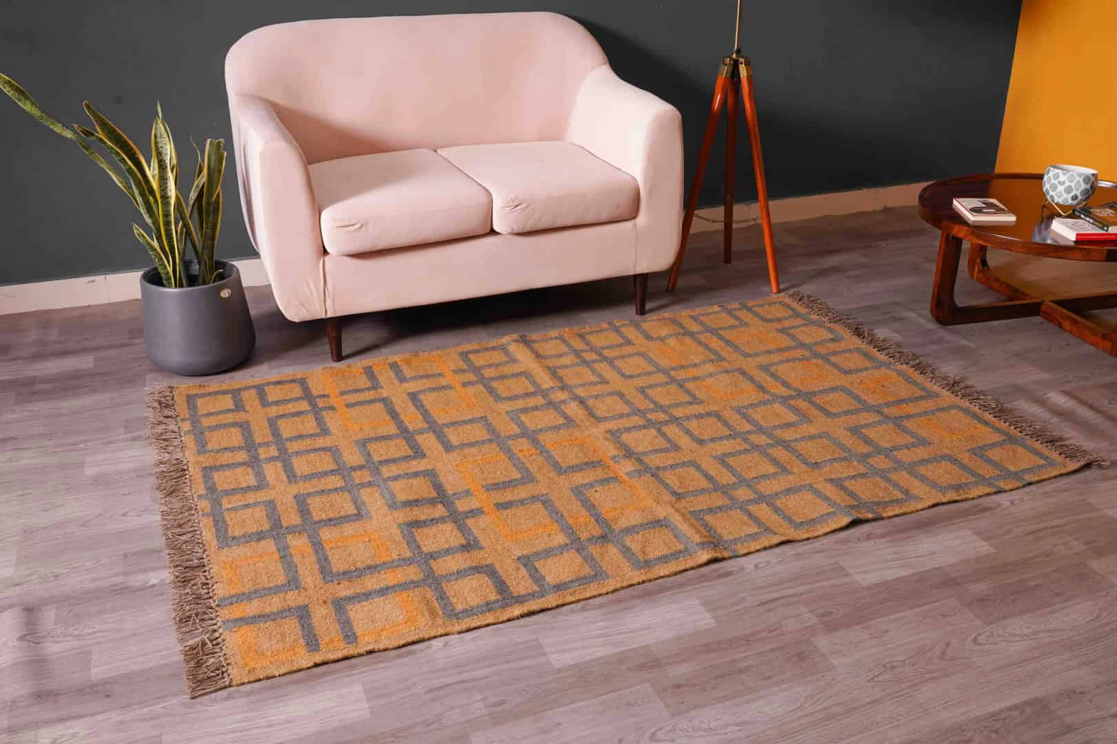 Vintage Wool Jute Rugs For Home Decor Traditional Kilim Rug Indian Rug Vintage Rug Oushak Rug Vintage Kilim Rugs Kilim Large Area Rug  - Image 2