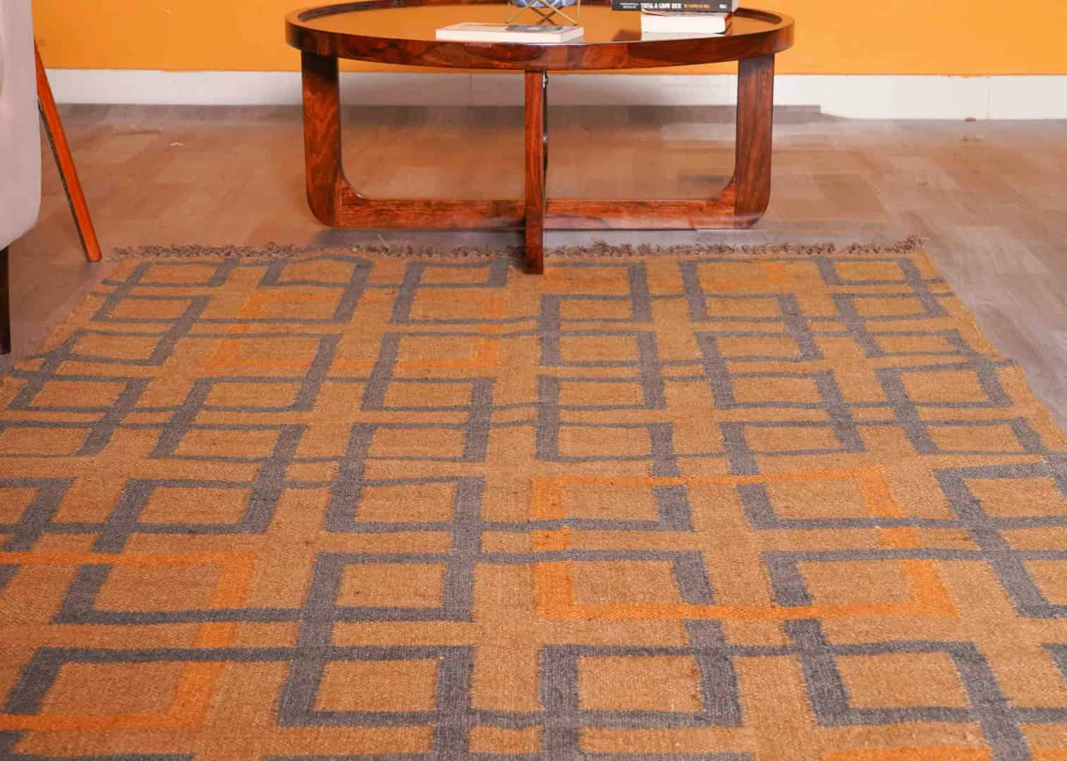 Vintage Wool Jute Rugs For Home Decor Traditional Kilim Rug Indian Rug Vintage Rug Oushak Rug Vintage Kilim Rugs Kilim Large Area Rug  - Image 4