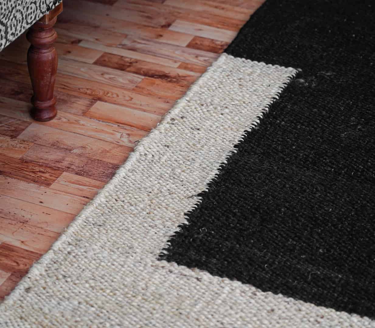 Black and Off White Indian Handwoven Custom Size Jute Hemp Rug Yoga Mat hemp large Rug For living Room Vintage Jute Area Rug  - Image 11