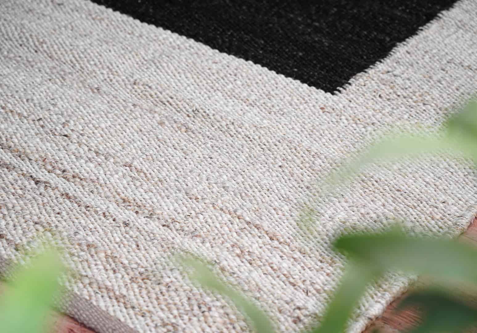 Black and Off White Indian Handwoven Custom Size Jute Hemp Rug Yoga Mat hemp large Rug For living Room Vintage Jute Area Rug  - Image 6