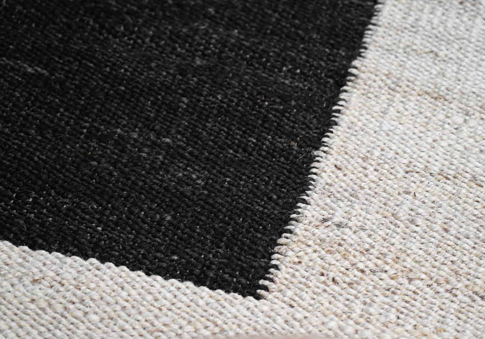 Black and Off White Indian Handwoven Custom Size Jute Hemp Rug Yoga Mat hemp large Rug For living Room Vintage Jute Area Rug  - Image 8