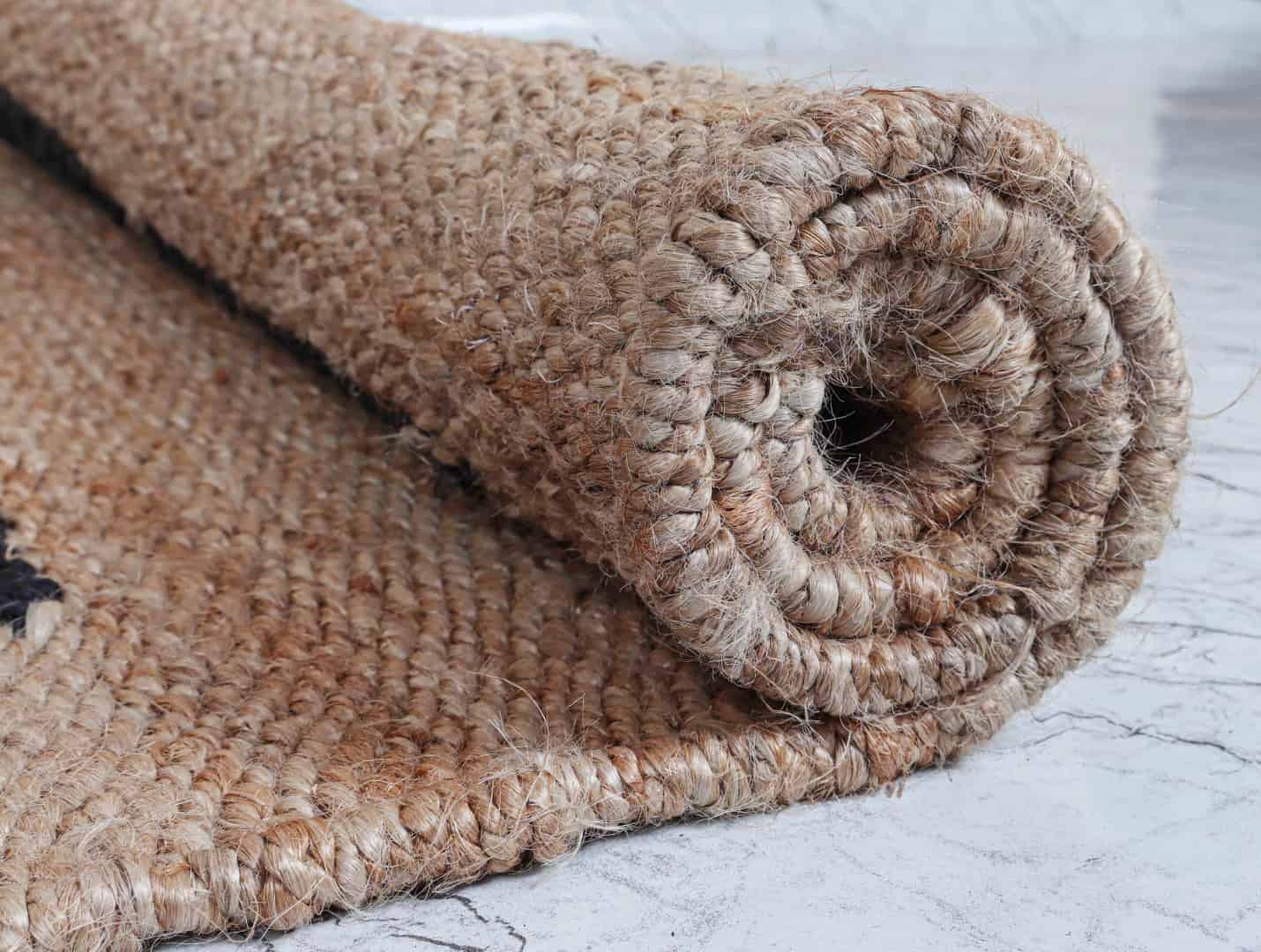 Large Area Hand Woven Stair Decor Natural Jute Hemp Runner Rug with Black Design Hemp Large Area Runner Hemp Jute Dhurrie Runner Rug Decor Home - Image 5