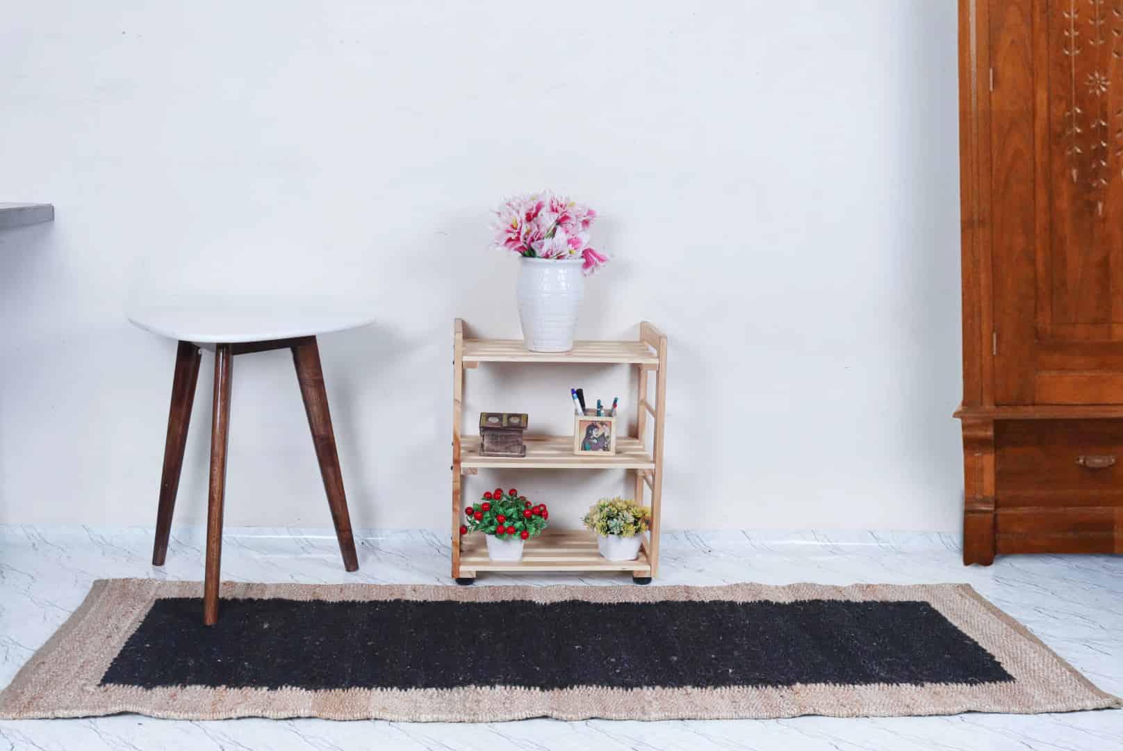 Indian Handwoven Custom Size Bohemian Black with Beige Border Decorative Jute Hemp Runner Rug For Living Room Decor Rug  - Image 2