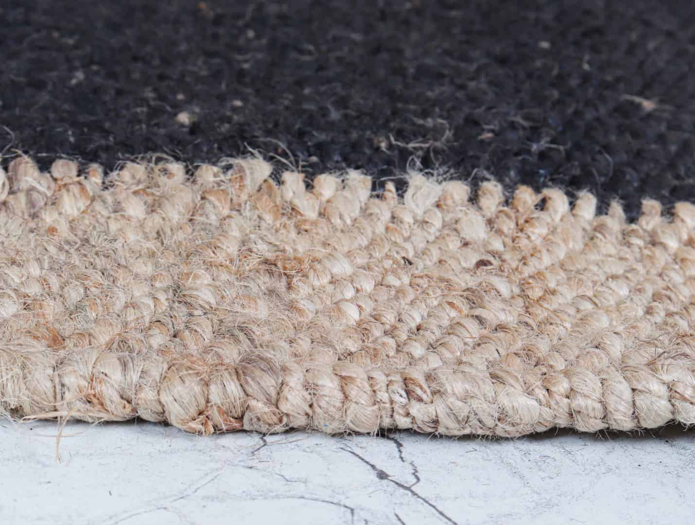 Indian Handwoven Custom Size Bohemian Black with Beige Border Decorative Jute Hemp Runner Rug For Living Room Decor Rug  - Image 5