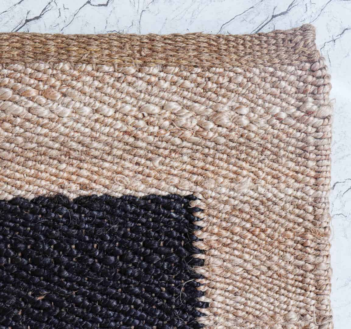 Indian Handwoven Custom Size Bohemian Black with Beige Border Decorative Jute Hemp Runner Rug For Living Room Decor Rug  - Image 6