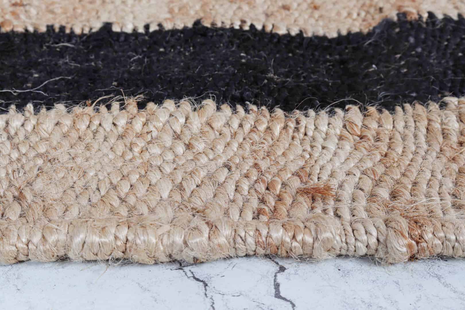 Home and Living Room Decor Beige Hemp Runner with Black Border Handmade Stair Jute Hemp Runner Rug Large Runner Dhurrie Rug For Living Room Decor Rug  - Image 5