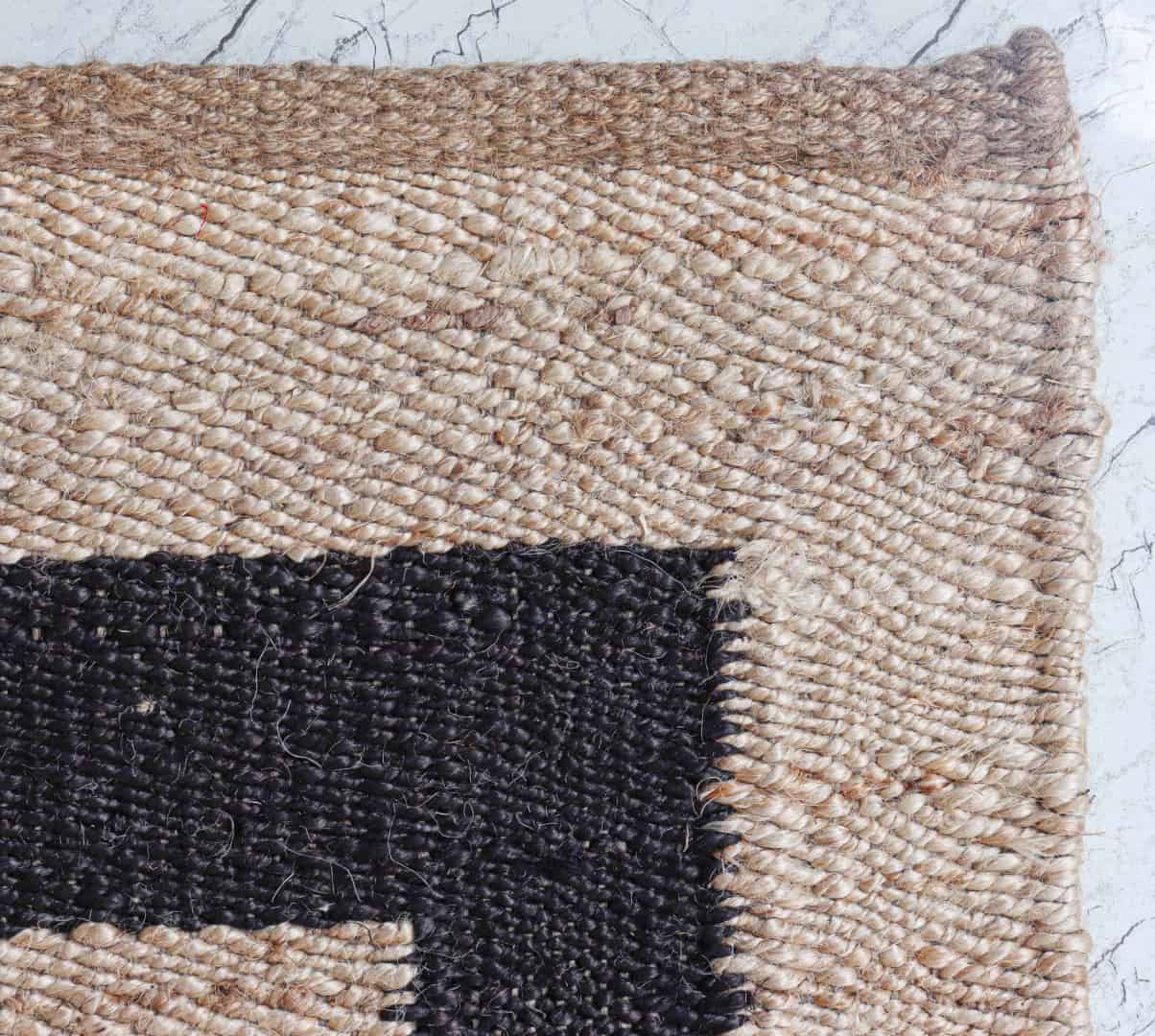 Home and Living Room Decor Beige Hemp Runner with Black Border Handmade Stair Jute Hemp Runner Rug Large Runner Dhurrie Rug For Living Room Decor Rug  - Image 6