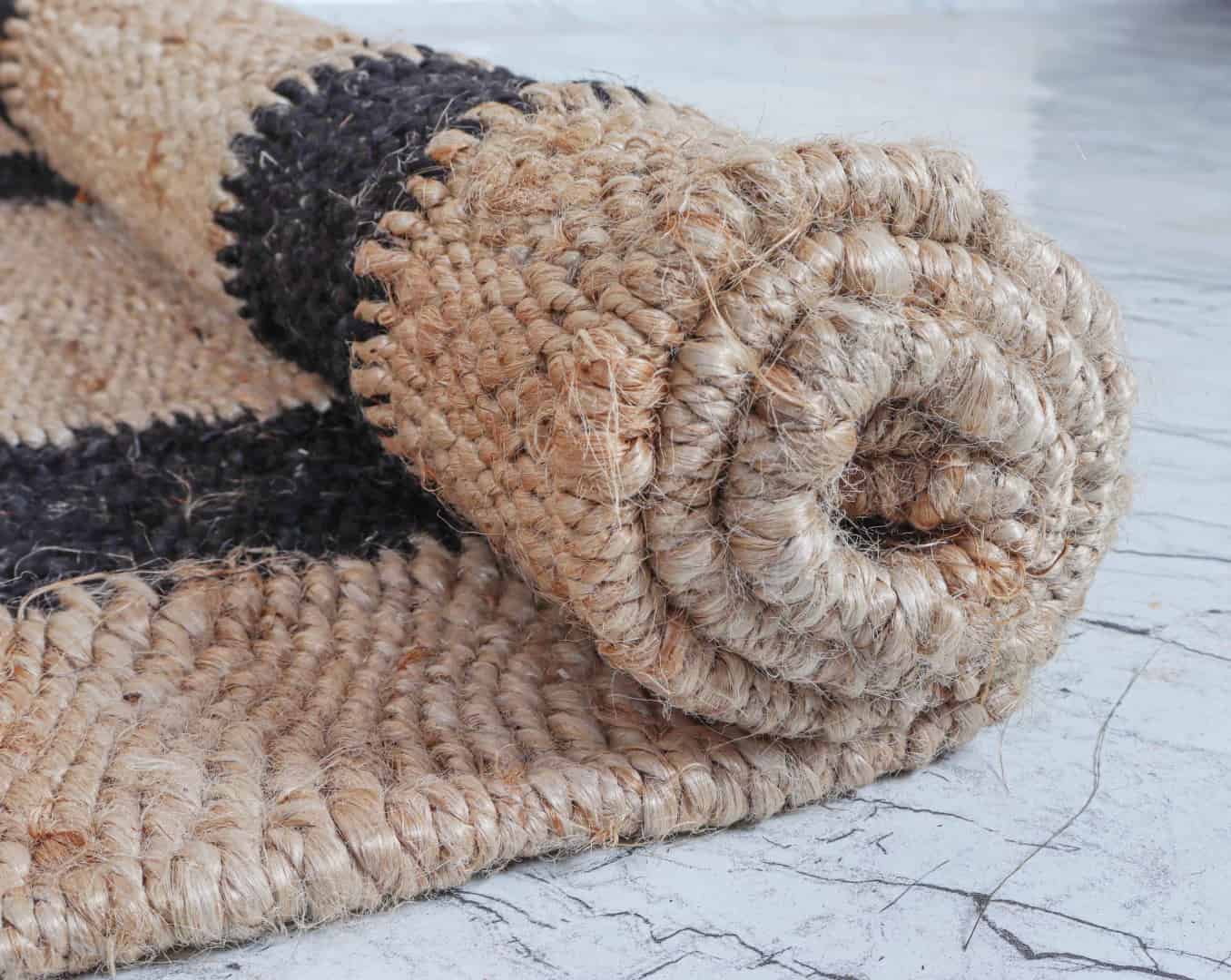 Home and Living Room Decor Beige Hemp Runner with Black Border Handmade Stair Jute Hemp Runner Rug Large Runner Dhurrie Rug For Living Room Decor Rug  - Image 7