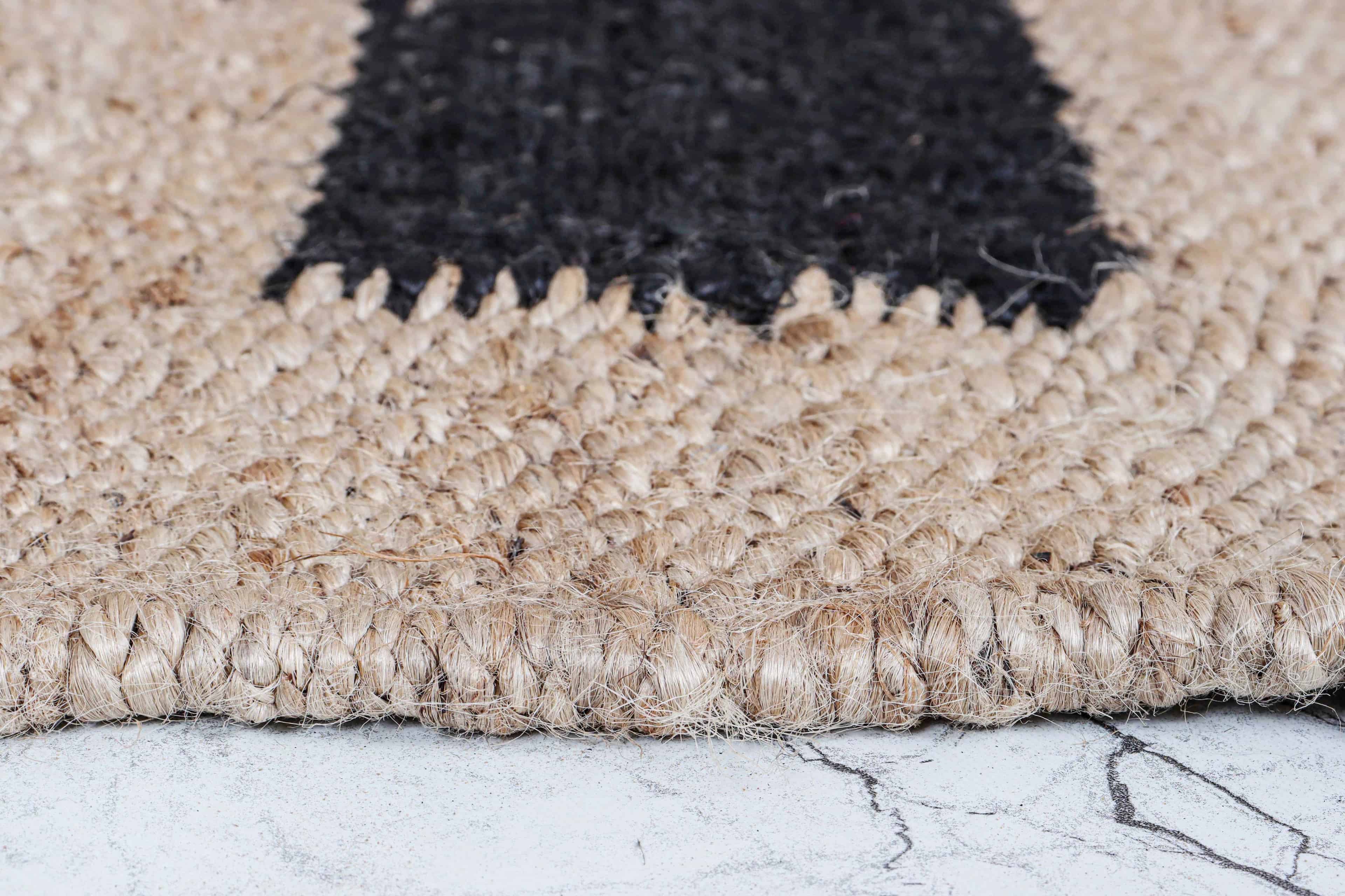 Indian Handmade Custom Size Natural Jute Hemp Runner Rug with Black Stripes Line Decor Rug Large Area Hemp Runner Dhurrie Rug - Image 5