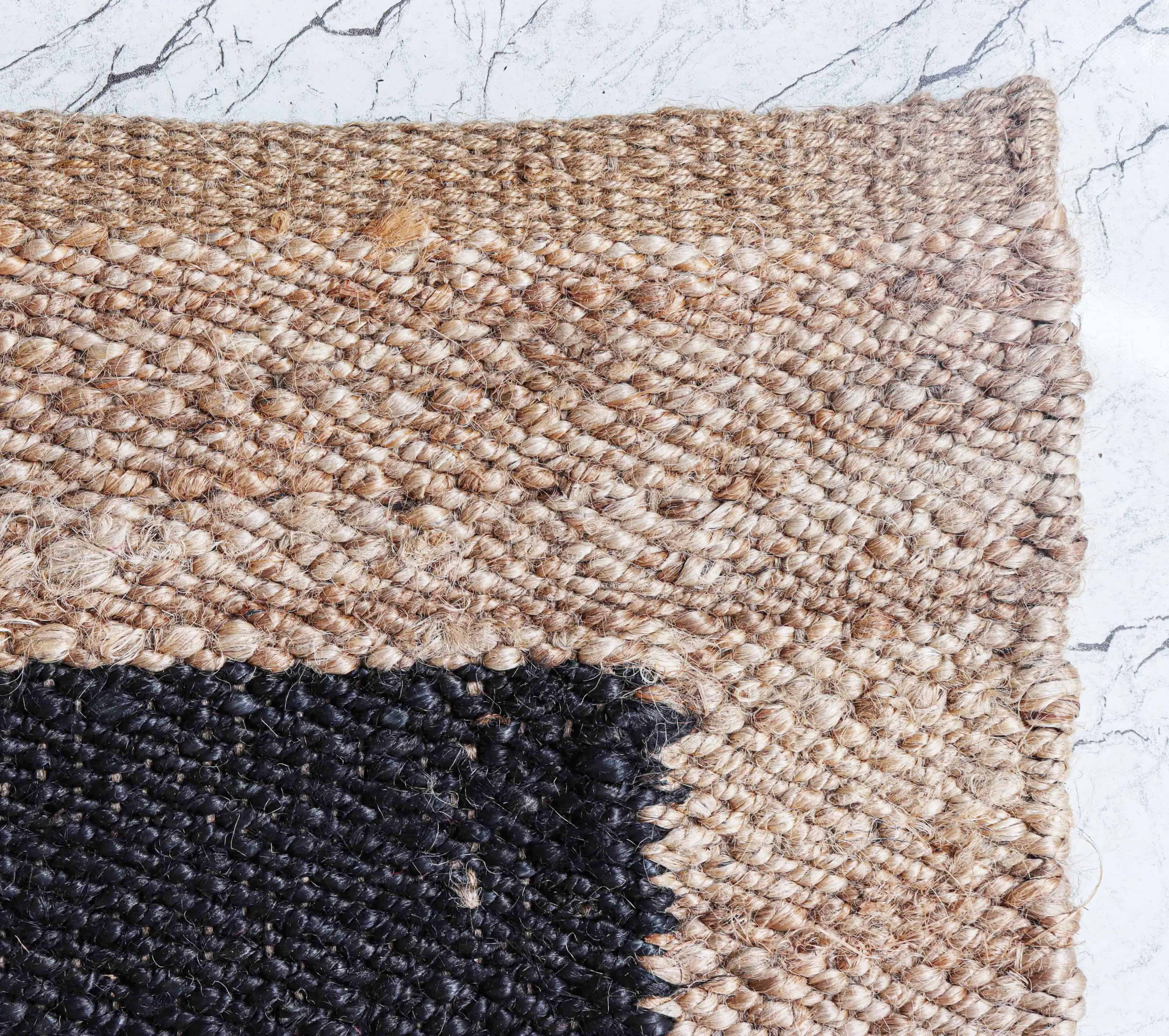 Indian Handmade Custom Size Natural Jute Hemp Runner Rug with Black Stripes Line Decor Rug Large Area Hemp Runner Dhurrie Rug - Image 6