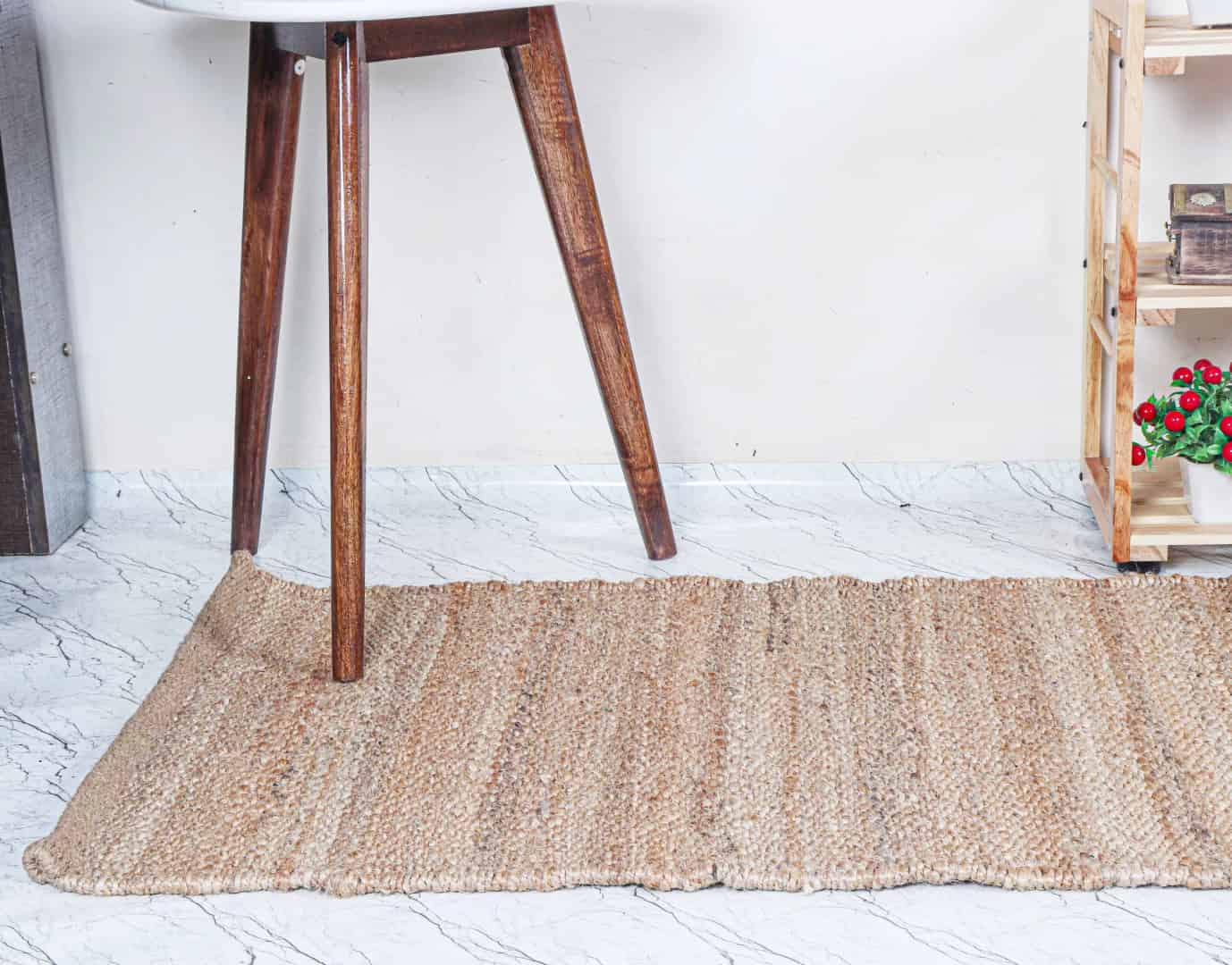 Large Area Handwoven Natural Jute Hemp Runner Rug for Home and Living Room Decor Boho Decor Rug Vintage Hemp Jute Dhurrie - Image 3