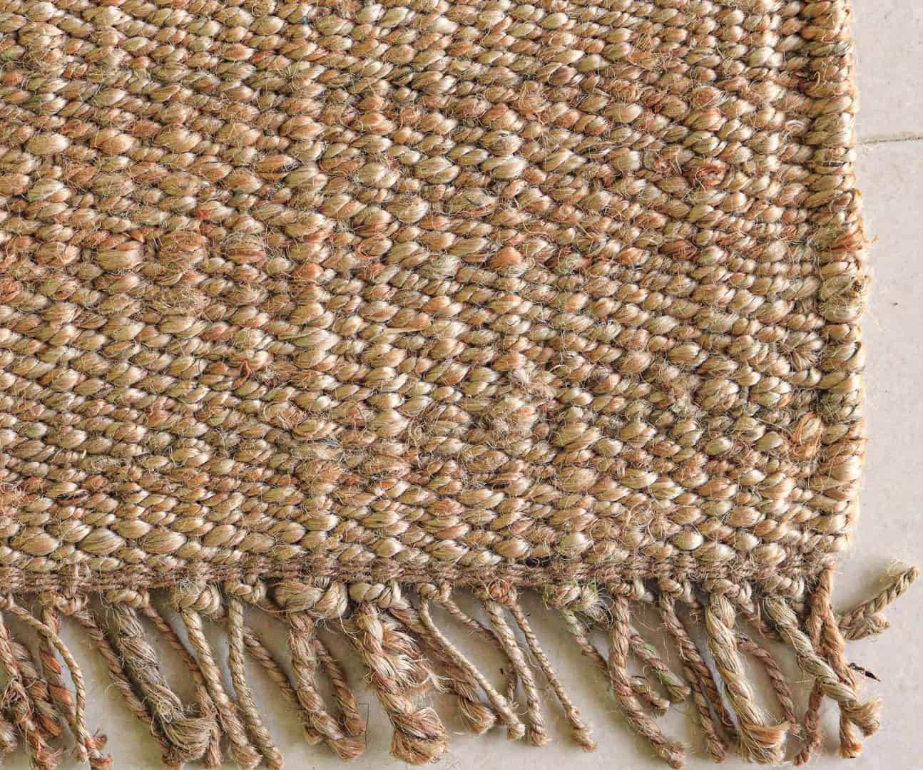 Custom Size Indian Hand Woven Natural Jute Hemp Runner Rug with Fringes Vintage Hemp Jute Dhurrie  - Image 5