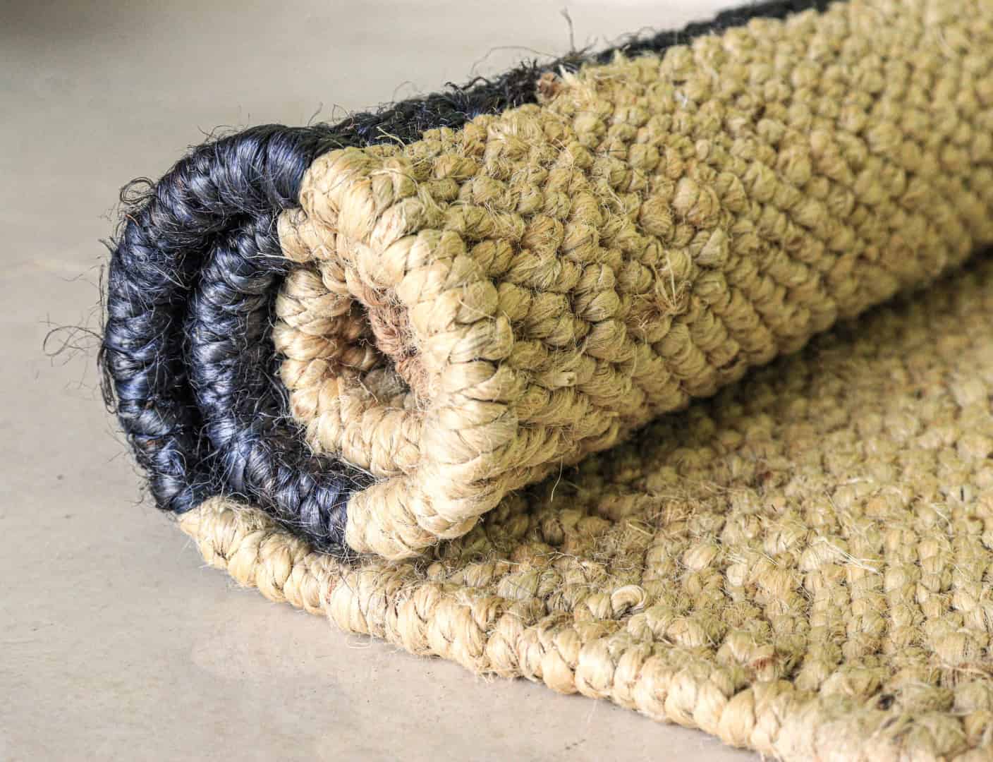 Indian Handwoven Off White with Navy Blue Stripes Jute Hemp Stair Runner Rug Vintage large Runner Dhurrie Rug  - Image 8