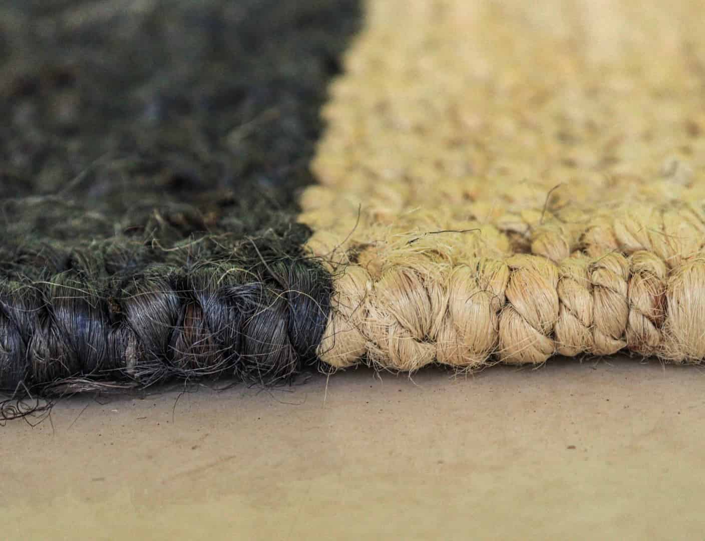 Indian Handwoven Off White with Navy Blue Stripes Jute Hemp Stair Runner Rug Vintage large Runner Dhurrie Rug  - Image 6