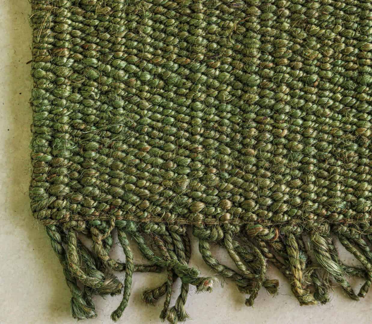 Indian Hand Woven Green Jute Hemp Runner Rug with Fringes Decor Large Area Runner Rug For Living Decor Rug Bohemian Hemp Jute Rug - Image 5