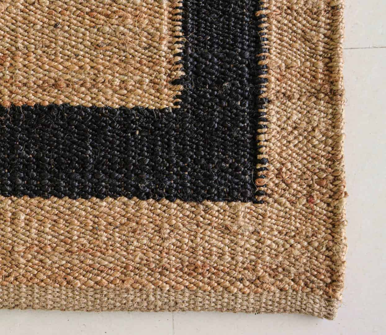 Custom Size Hand Woven Natural Jute Hemp Runner Rug with Black Border For Living kitchen Decor Hemp Large Area Runner Rug  - Image 4