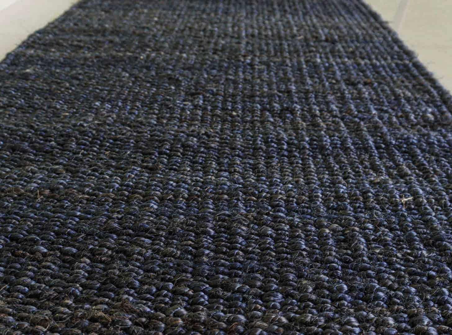 Hand loom Navy Blue Color Hemp Jute Runner Rug for Living Room Decor Vintage Home Decor Runner Rug - Image 4