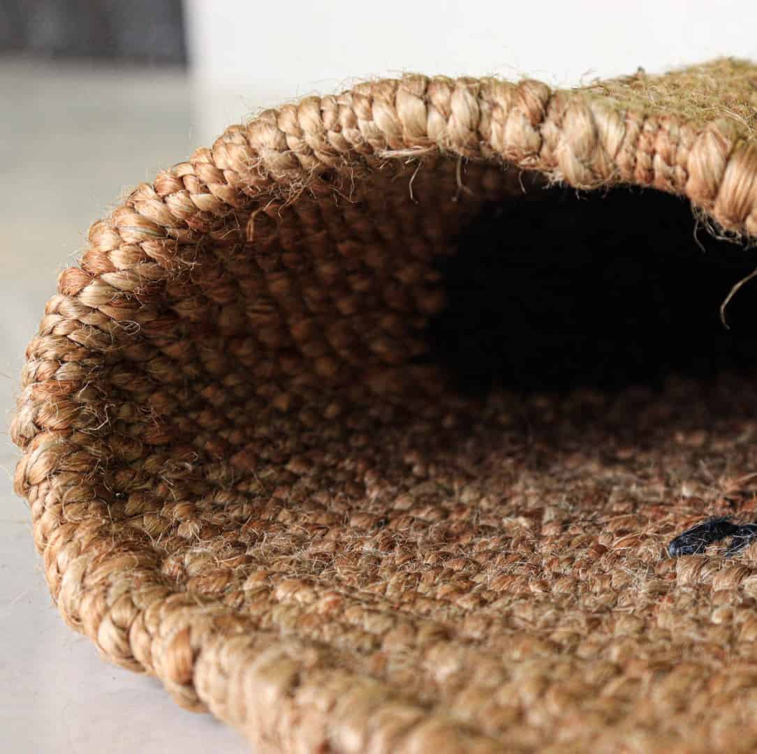 Home Decor Indian Hand Loomed Large Area Natural Jute Hemp Runner Rug with Black Stripes Line Decor Large Runner Dhurrie Rug  - Image 6