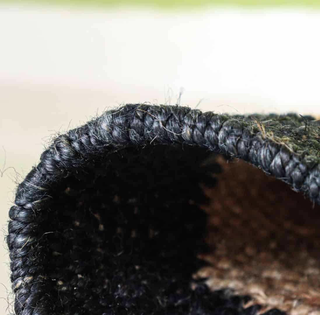 Custom Size Bohemian Handwoven Large Area Black Jute Hemp Runner Rug With Beige Border Rug Large Area Decor Runner Rug - Image 6