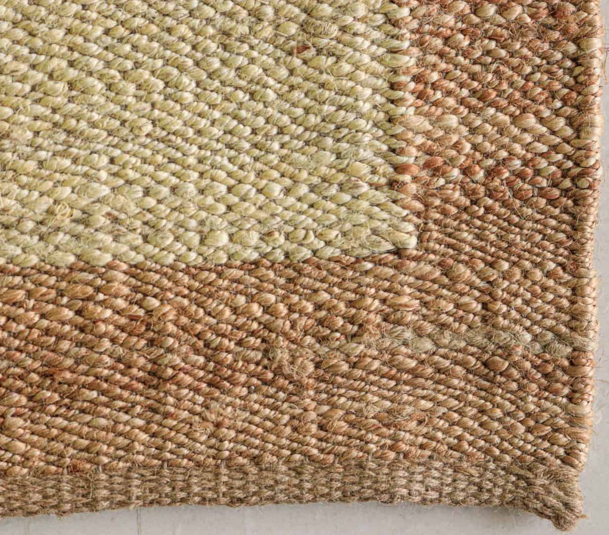 Indian Hand Loom Off White with Beige Border Jute Hemp Stair Runner Rug Large Area Runner Rug Vintage Hemp Jute Rug  - Image 5