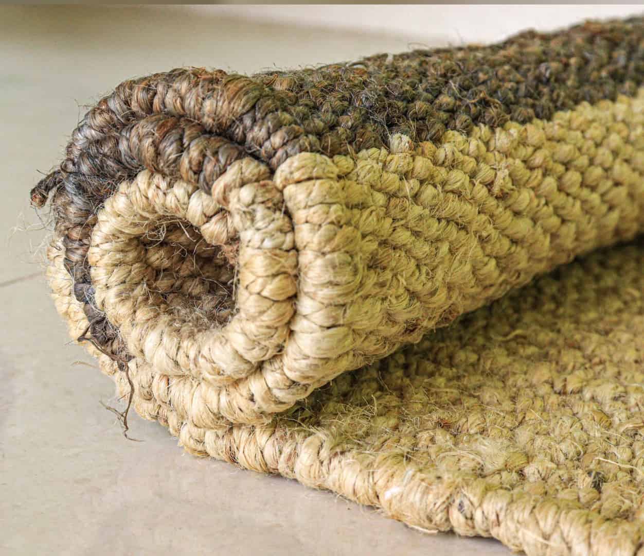 Indian Hand Loomed Off White Jute Hemp Runner Rug with Grey Stripe Line Vintage Runner Rug Handmade Hemp Runner Dhurrie Rug  - Image 9