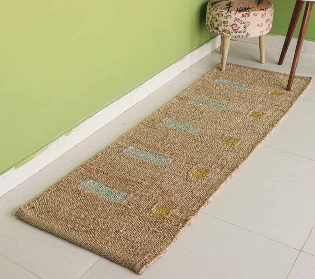 Custom Size Handwoven Large Area Multicolor Jute Hemp Stair Runner Rug Traditional Hemp Runner Jute Rug Gallery Runner Area Rug - Image 1