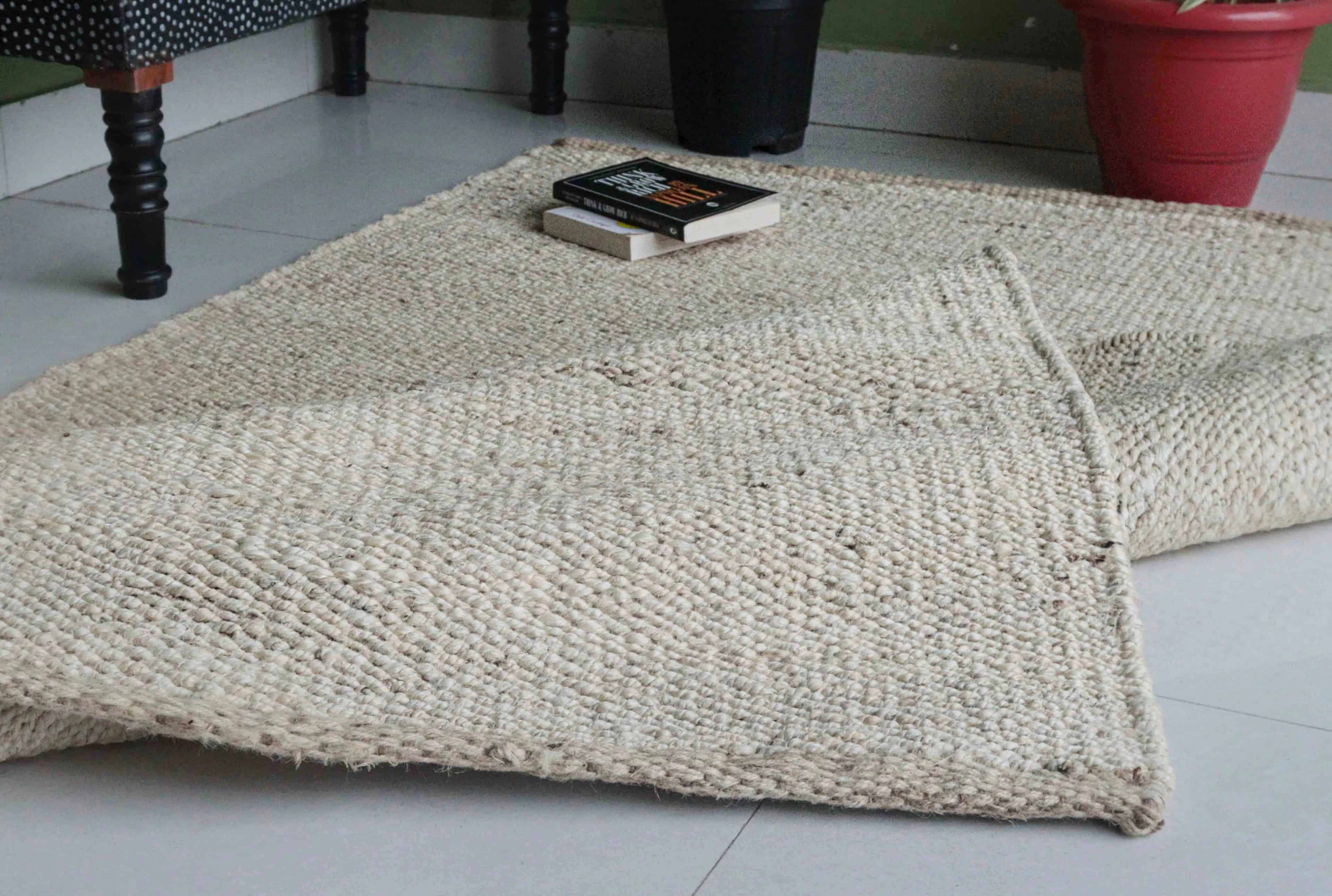 Off White Handmade Boho Decor Jute Hemp Rug Custom Size Hallway Carpet Traditional Hemp Large Dhurrie Rug Living Room Area Rug  - Image 7