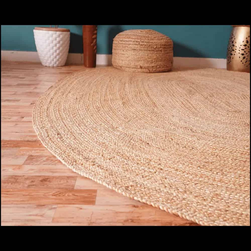 Hand Braided Oval Jute Rug Customize Color Home and Living Room Decor Bohemian Jute Rug  - Image 12