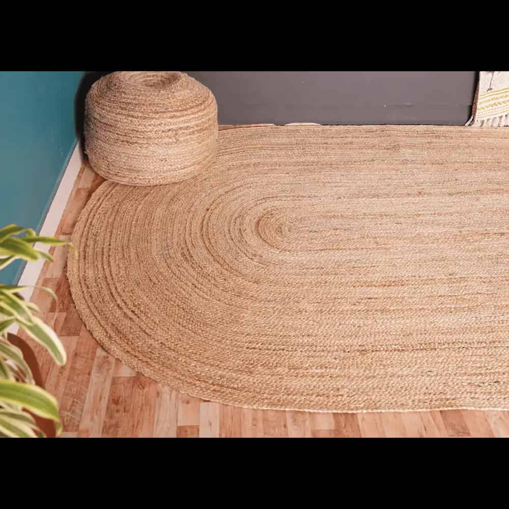 Hand Braided Oval Jute Rug Customize Color Home and Living Room Decor Bohemian Jute Rug  - Image 13