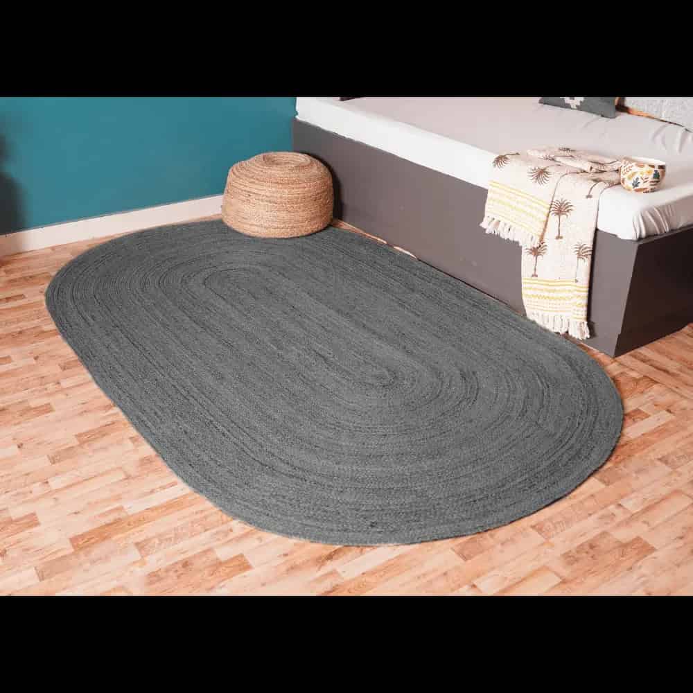 Hand Braided Oval Jute Rug Customize Color Home and Living Room Decor Bohemian Jute Rug  - Image 7