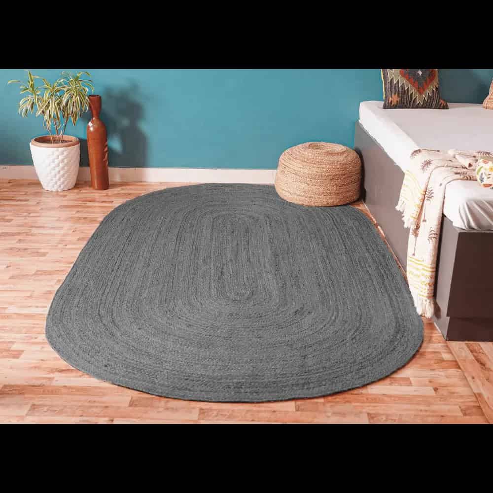 Hand Braided Oval Jute Rug Customize Color Home and Living Room Decor Bohemian Jute Rug  - Image 8