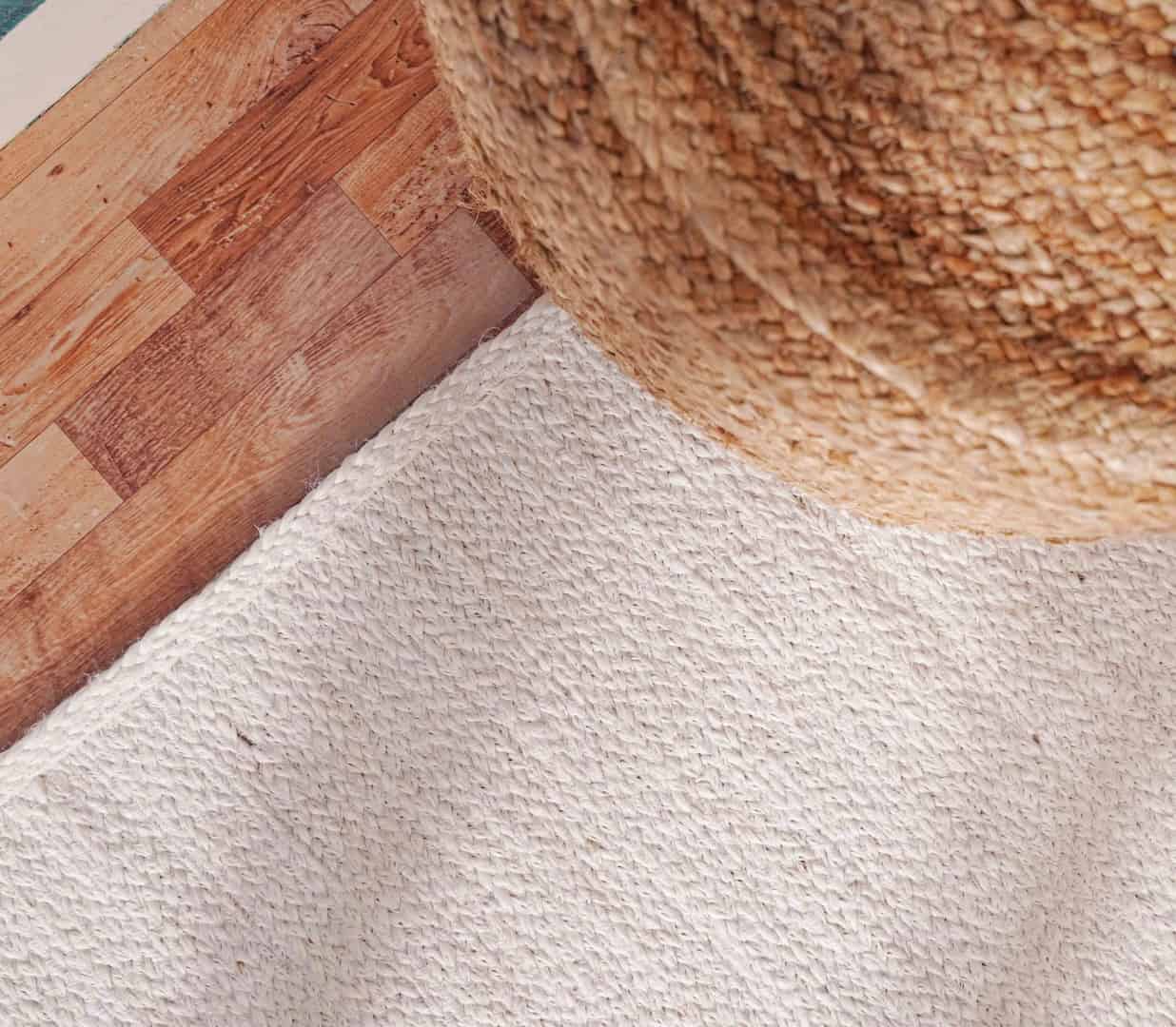 Hand Braide Retangle Jute Rug White color For Living Room Area Rug  - Image 7