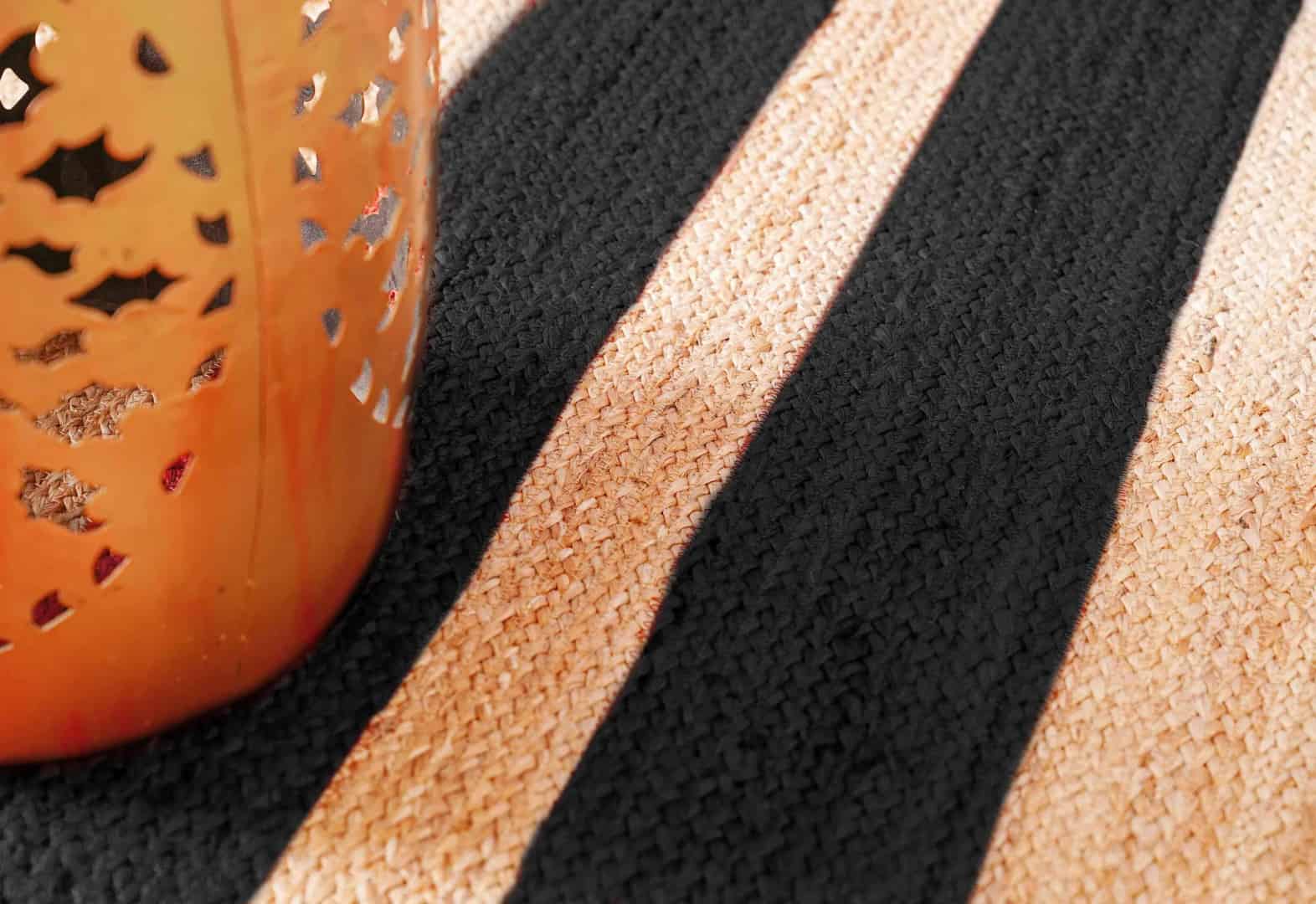 Natural Jute Braided Handmade Large Area Rug with Customize Color Stripes - Image 4