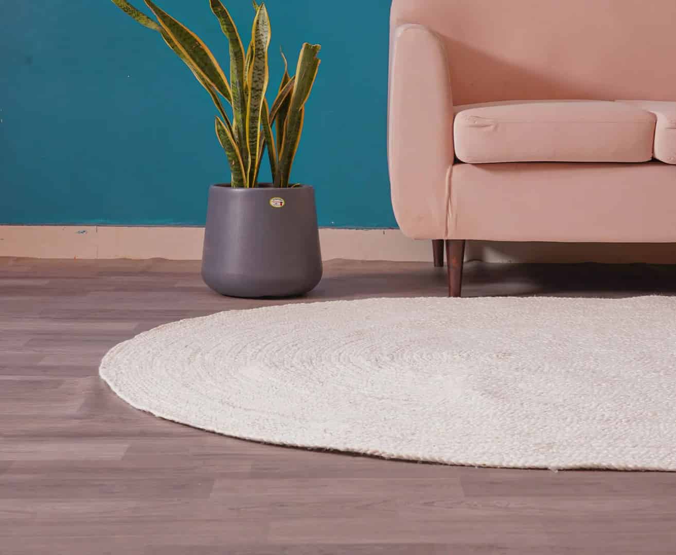 Handmade Braided Bohemian Custom Color Large Area Oval Jute Rug - Image 6