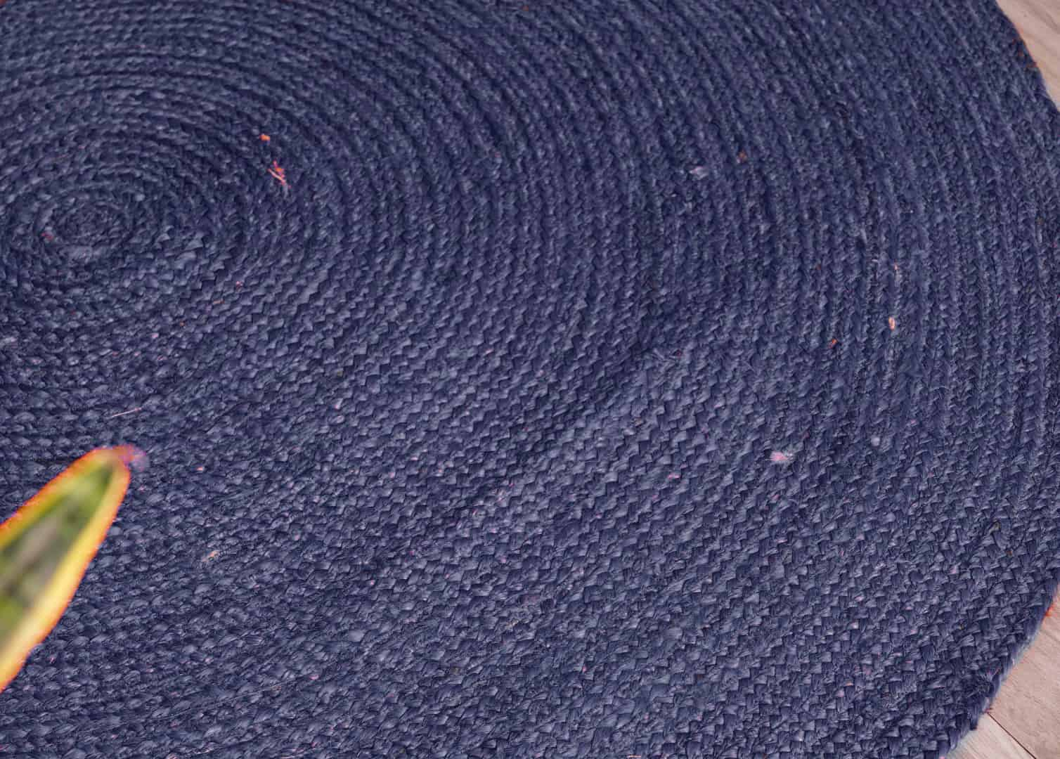 Eco Friendly Home Decor Bohemian Handmade Braided Custom Color Oval Jute Rug - Image 6