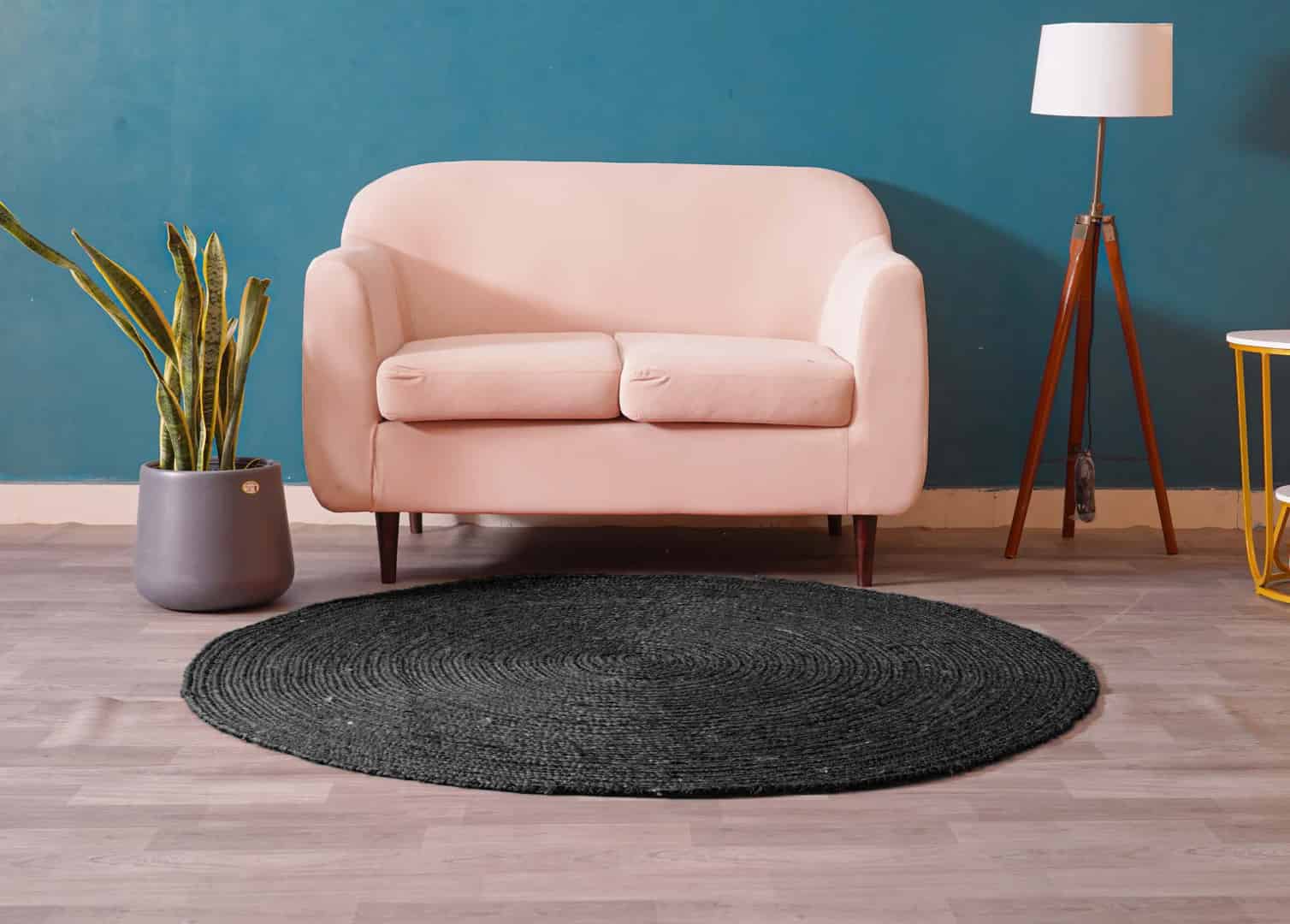 Home Decor Bohemian Handmade Braided Custom Color Area Round Rug  - Image 2