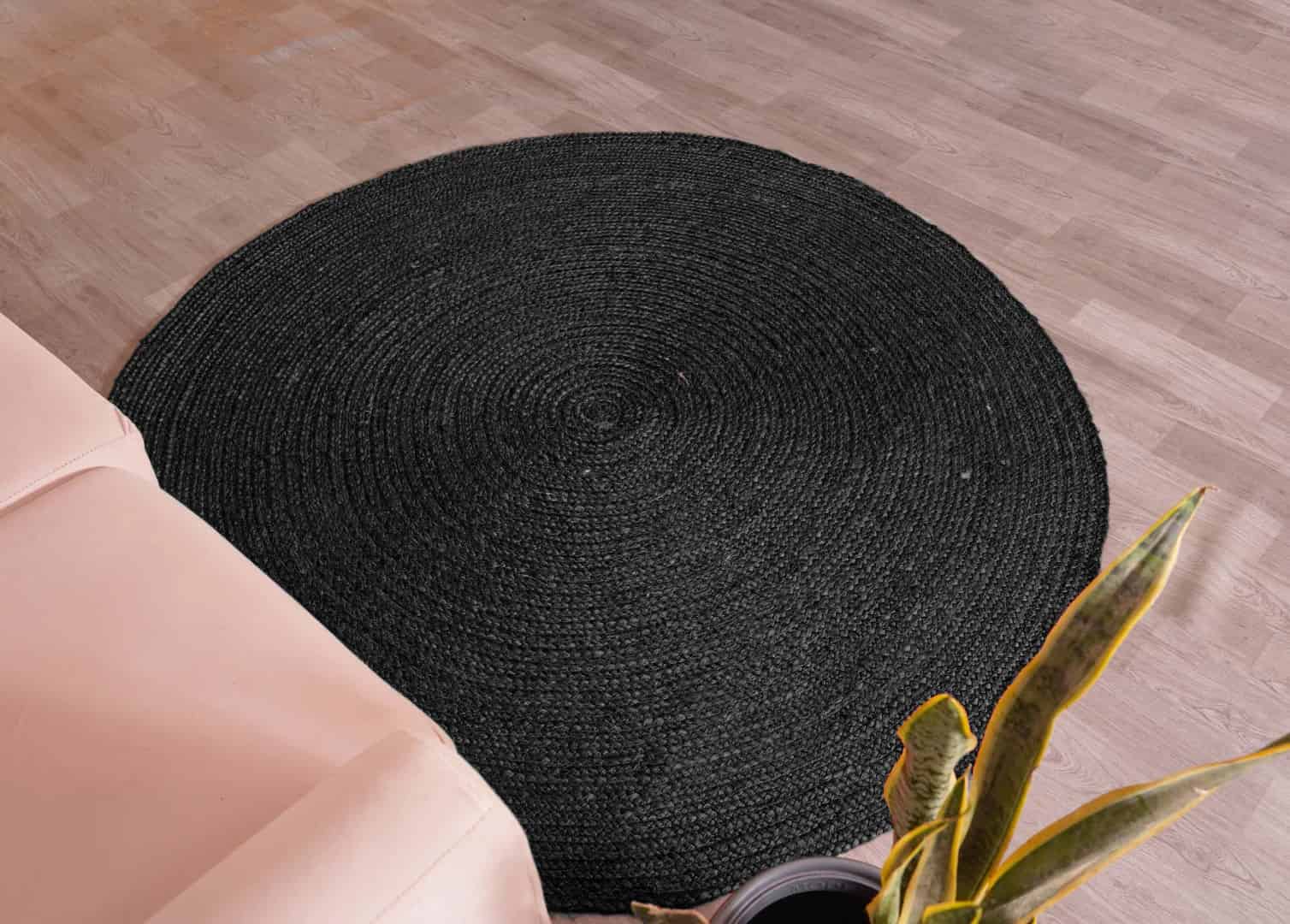 Home Decor Bohemian Handmade Braided Custom Color Area Round Rug  - Image 4