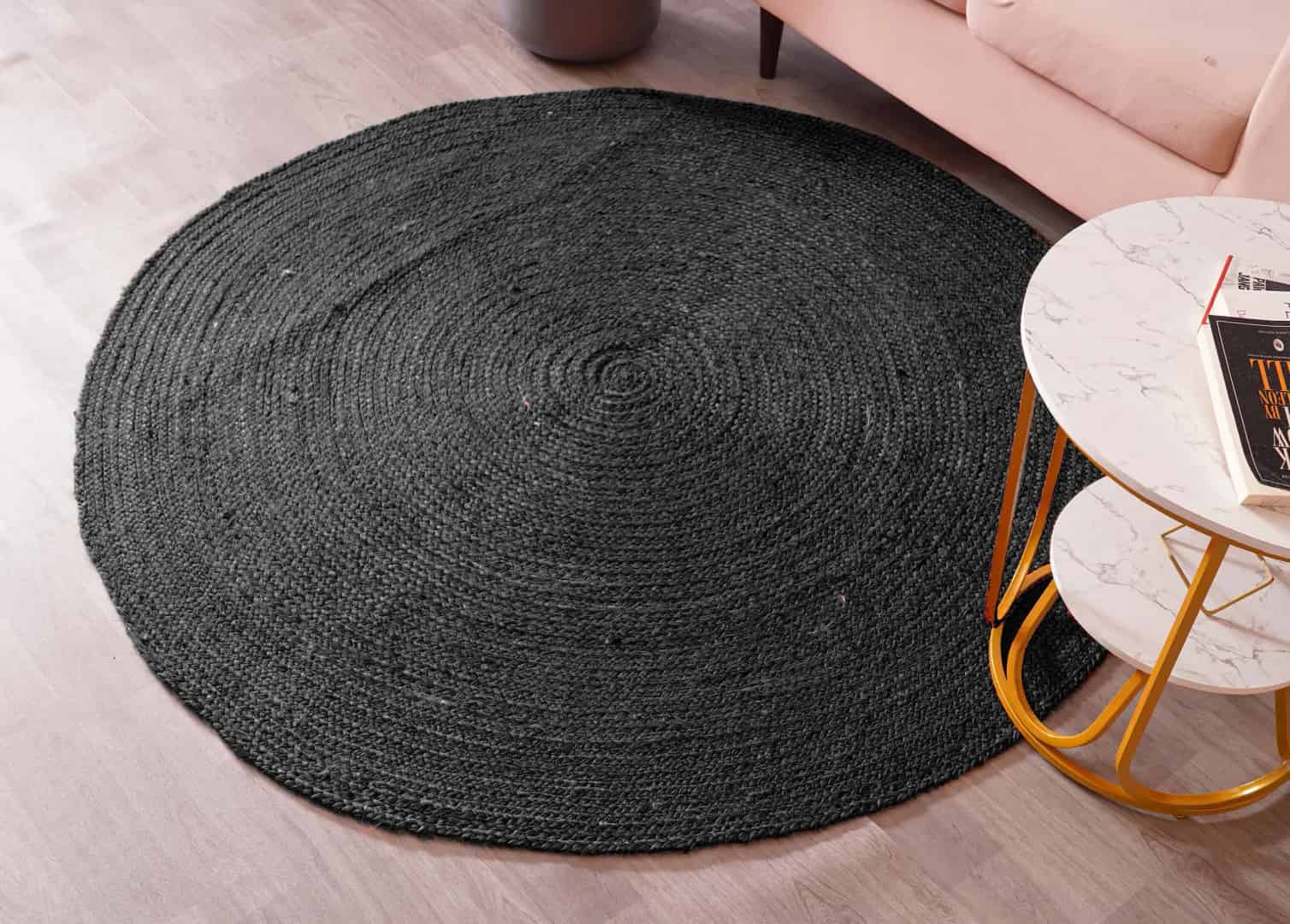 Home Decor Bohemian Handmade Braided Custom Color Area Round Rug  - Image 3