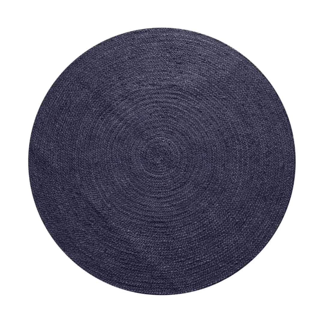 Hand Braided Eco Friendly Bohemian Custom Color Jute Round Rug - Image 1