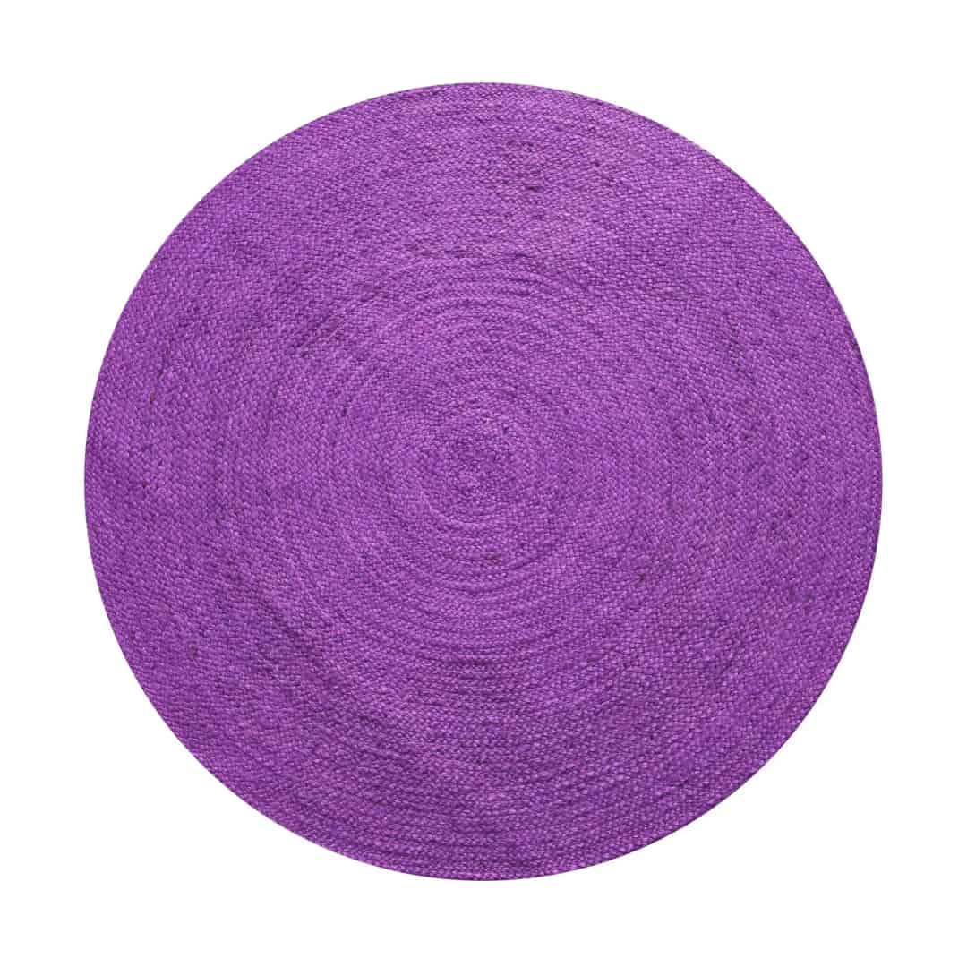 Hand Braided Eco Friendly Bohemian Custom Color Jute Round Rug - Image 9