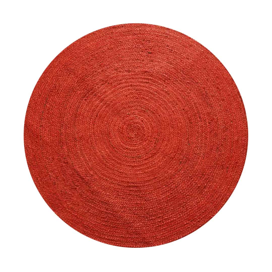 Hand Braided Eco Friendly Bohemian Custom Color Jute Round Rug - Image 11