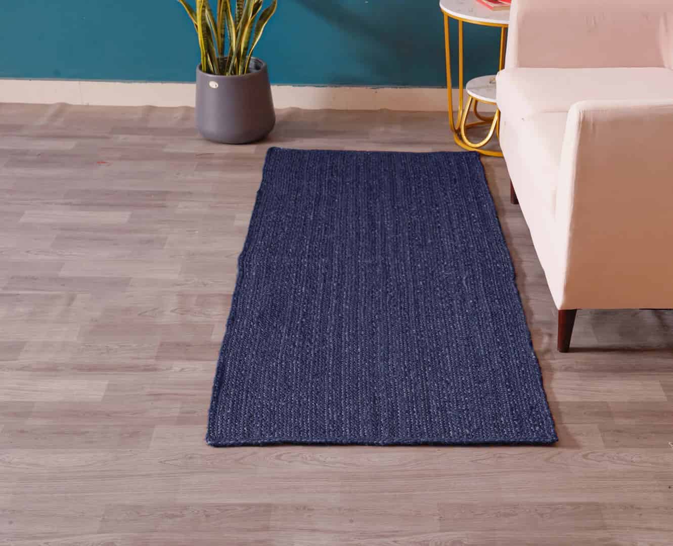 Traditional Design Hand Braided Solid Custom Color Boho Living Room Runner Rug - Image 2