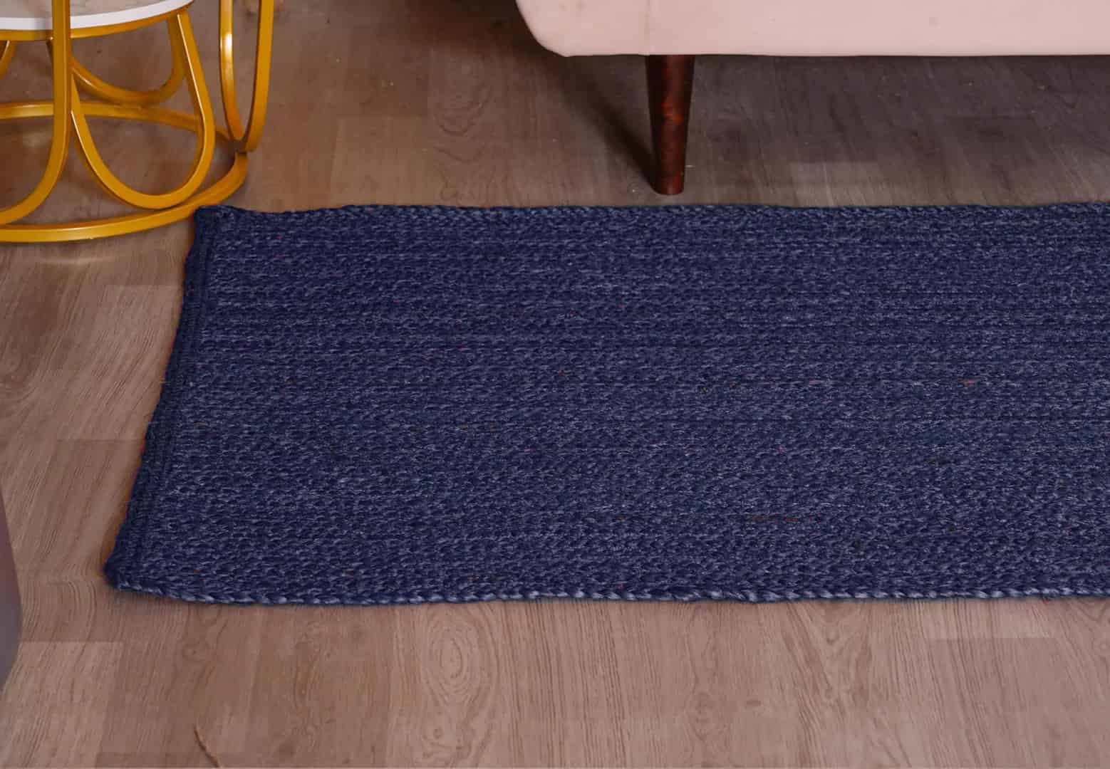 Traditional Design Hand Braided Solid Custom Color Boho Living Room Runner Rug - Image 4