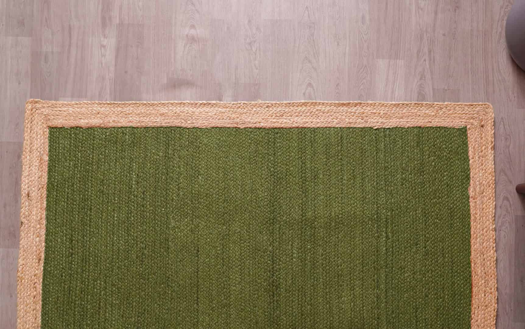 Handmade Boho Custom Color Jute Braided Rectangle and Square Rug with Beige Border - Image 11