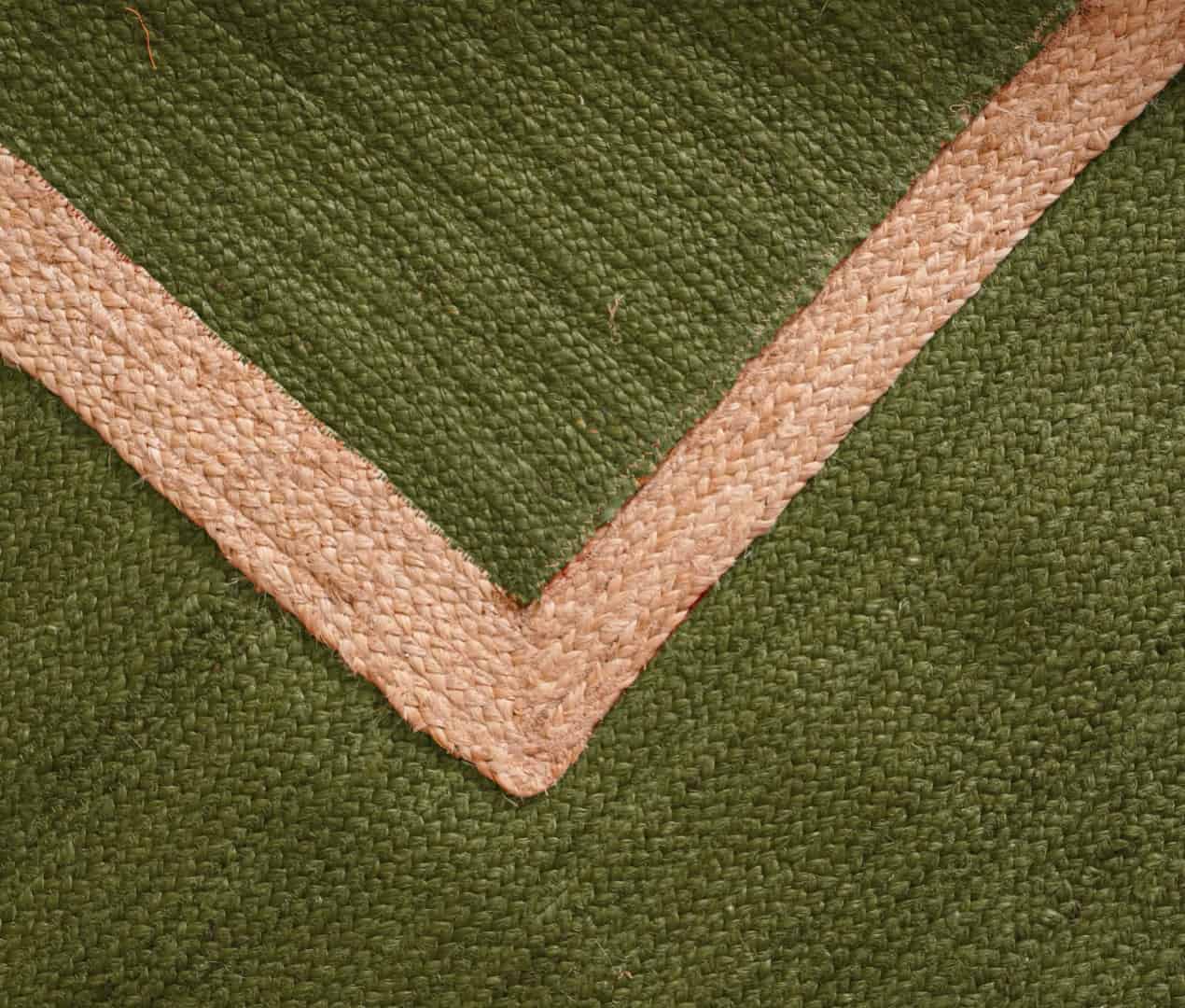 Handmade Boho Custom Color Jute Braided Rectangle and Square Rug with Beige Border - Image 12