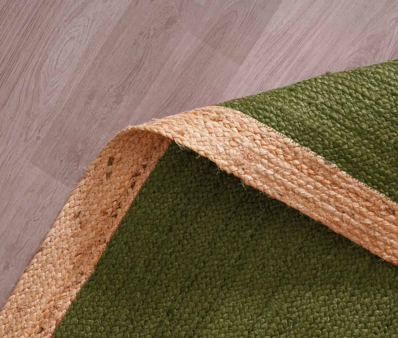 Handmade Boho Custom Color Jute Braided Rectangle and Square Rug with Beige Border - Image 13