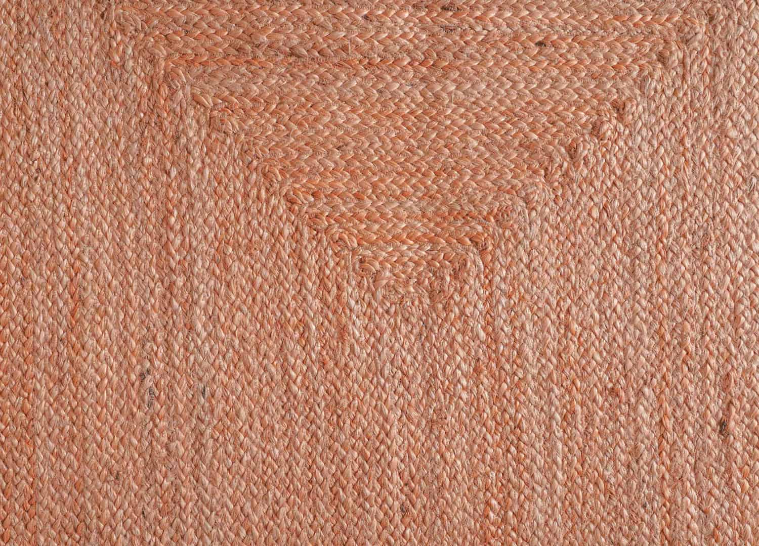 Scalloped Hand Braided Bohemian Natural Jute Runner Rug with Red and White Border - Image 9