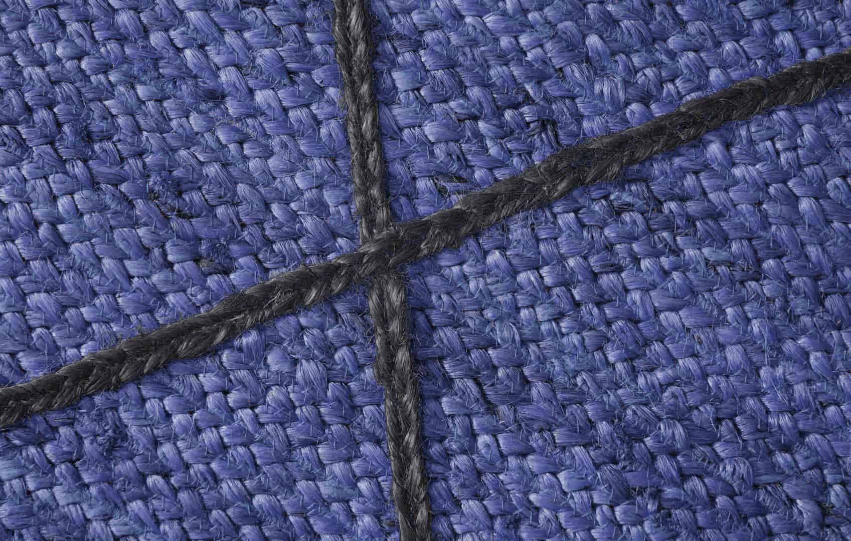 Custom Color with Black Diamond Design Hand Braided Jute Rectangle Rug - Image 3