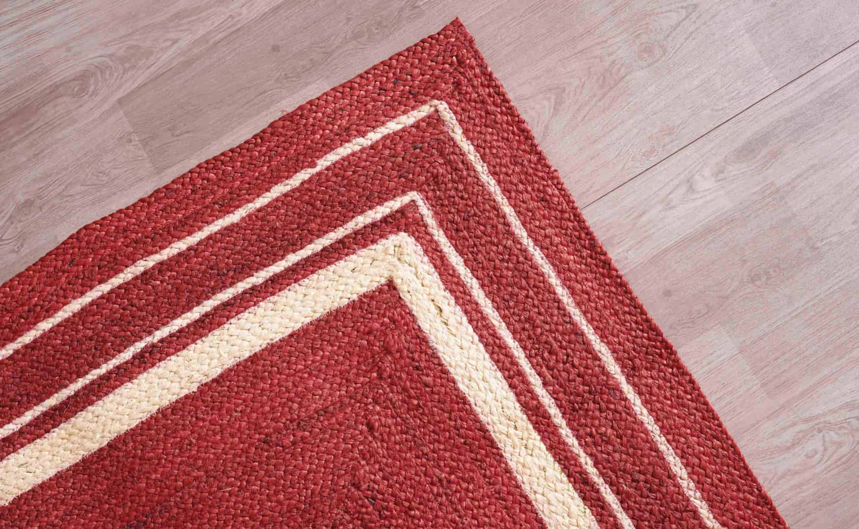 Indian Handmade Braided Custom Color Jute Braided Rug with White Border - Image 9