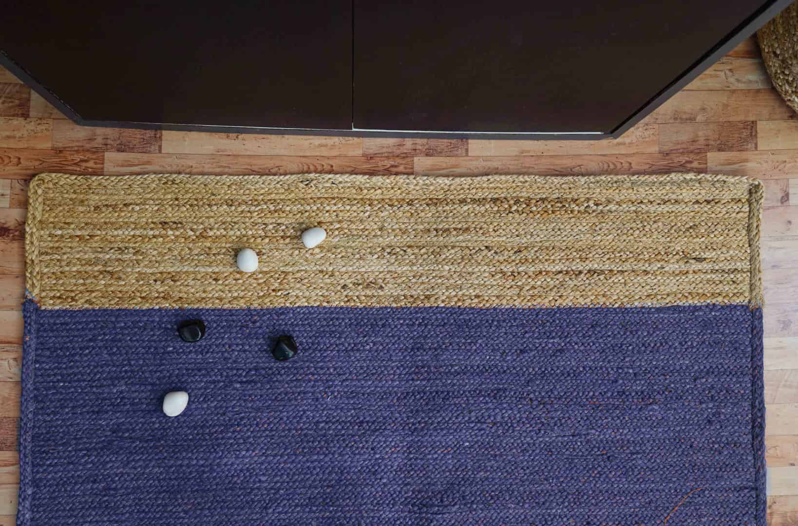 Beige Bordered Handmade Custom Color Jute Braided Rectangle Rug - Image 3